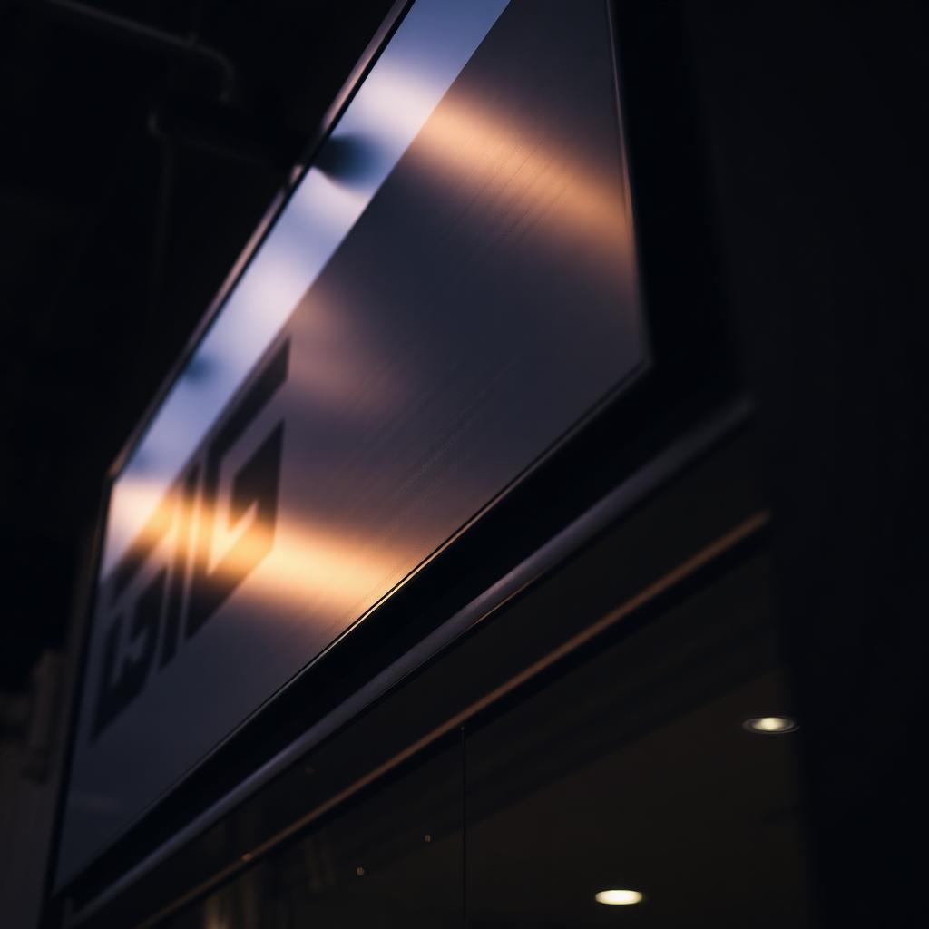 Aluminium facadeskilt på moderne bygning